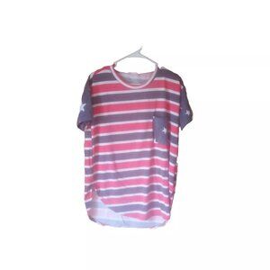 Reb In J 220 Patriotic Short Sleeve Top Size S